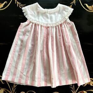 Vintage Striped Baby Girl Nannette Dress